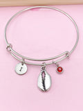 Silver Cowrie Shell Charm Bracelet, N1239