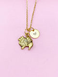 Gold Pomeranian Charm Necklace, Pom Dog Breed Charm, N477