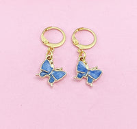 Gold Butterfly Charm Earrings, N3135