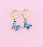 Gold Butterfly Charm Earrings, N3135