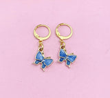 Gold Butterfly Charm Earrings, N3135