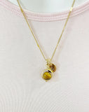 Gold Tiger Eye Necklace, Natural Gemstone Jewelry, Personalized Gift, N4691A