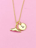 Gold Mermaid Tail Charm Necklace, N5800A