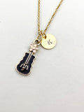 Gold Violin Charm Necklace, Music Instrument Musician Jewelry Gift, N5853