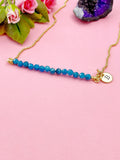 Gold Apatite Necklace, Natural Apatite Gemstone Jewelry, Bracelet Option, Personalized Customized Gifts, N5869