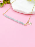 Gold Jade Necklace, Natural White Jade Gemstone Jewelry, Bracelet Option, Personalized Customized Gifts, N5870