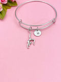 Silver Gymnastic Charm Bracelet, Personalized Gift, N4742A