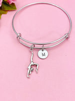 Silver Gymnastic Charm Bracelet, Personalized Gift, N4742A