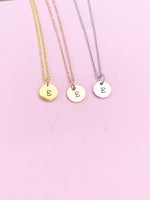 Gold Initial Necklace, Letter Charm, Dainty Necklace, N1