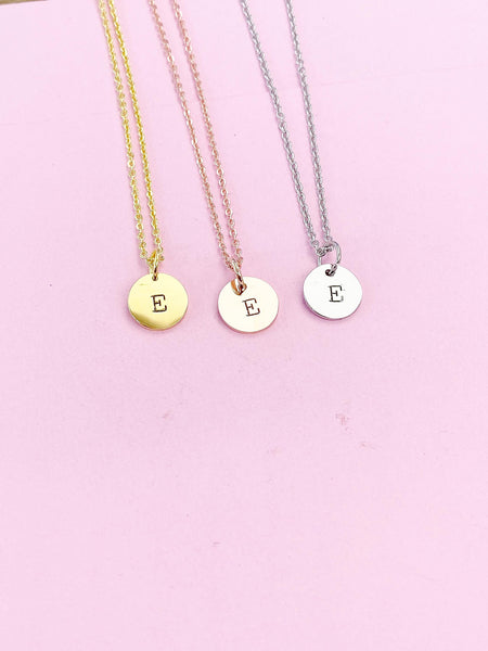Gold Initial Necklace, Letter Charm, Dainty Necklace, N1