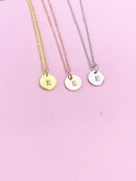 Gold Initial Necklace, Letter Charm, Dainty Necklace, N1