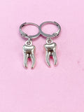 Silver Tooth Charm Earrings, Molar, N5560A