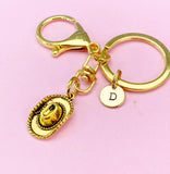Gold Cowboy Hat Charm Keychain, N5408Z