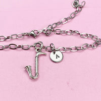 Silver Bass Clarinet Charm Bracelet, Music Charm, Matching Band Gifts, Personalized Gift, N1295A
