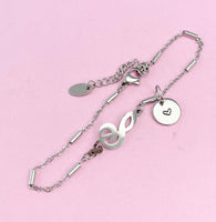 Musician Bracelet, Music Note Charm, School Band Gift, N4772