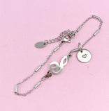 Musician Bracelet, Music Note Charm, School Band Gift, N4772