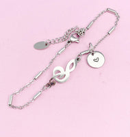 Musician Bracelet, Music Note Charm, School Band Gift, N4772