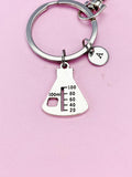 Silver Beaker Charm Keychain, N209B