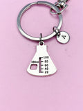 Silver Beaker Charm Keychain, N209B
