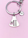 Silver Beaker Charm Keychain, N209B