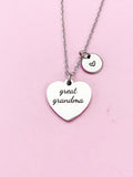 Great Grandma Necklace Heart, Stainless Steel Mother's Day Gifts, Best Christmas Gifts for Great Grandma, D093