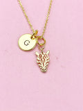 Gold Zebra Charm Necklace, N5063