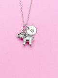 Silver Elephant Charm Necklace, N792