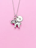 Silver Elephant Charm Necklace, N792