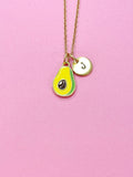 Gold Avocado Charm Necklace, N4203