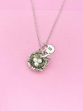 Silver Bird Nest Charm Necklace, N159