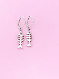 Silver Fishbone Earrings, N565C