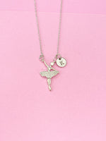 Silver Ballet Dance Girl Charm Necklace, Ballet Necklace, Ballet Gift, Dance School Gift, Ballet School Gift, Ballet Gift, N5015