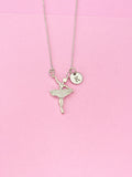 Silver Ballet Dance Girl Charm Necklace, Ballet Necklace, Ballet Gift, Dance School Gift, Ballet School Gift, Ballet Gift, N5015