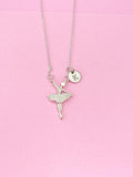Silver Ballet Dance Girl Charm Necklace, Ballet Necklace, Ballet Gift, Dance School Gift, Ballet School Gift, Ballet Gift, N5015