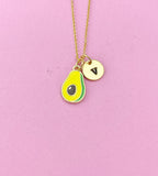Gold Avocado Charm Necklace, Christmas Gifts for Girlfriends, N4202A