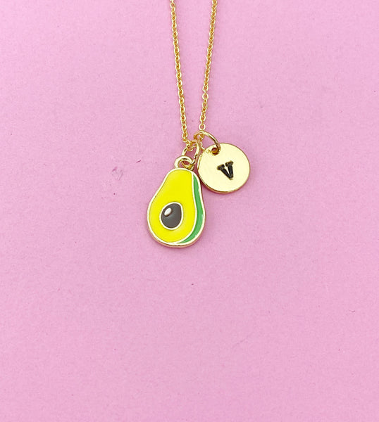 Gold Avocado Charm Necklace, Christmas Gifts for Girlfriends, N4202A