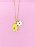 Gold Avocado Charm Necklace, Christmas Gifts for Girlfriends, N4202A