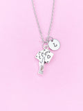Poker Card Charm Necklace, Initial Stainless Steel Chain, Gambling Gift