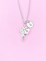 Silver Play Card Charm Necklace, Hand Play Card Charm, Poker Charm, Playing Card Club Gift, N141