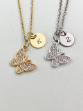 Gold Butterfly Charm Necklace, N5883
