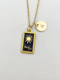 Gold The Sun Charm Necklace, N5884