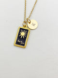Gold The Sun Charm Necklace, N5884