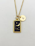 Gold The Moon Charm Necklace, N5884