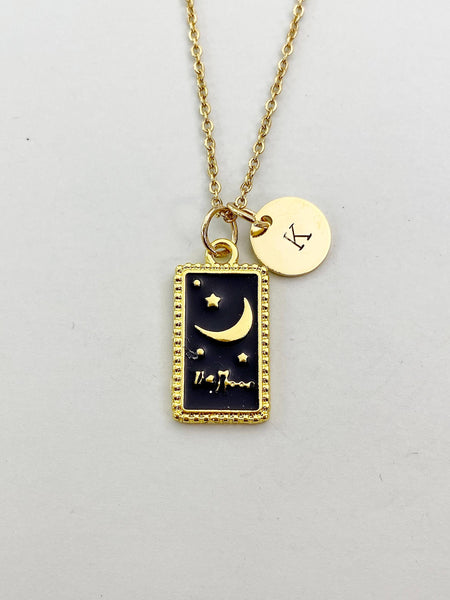 Gold The Moon Charm Necklace, N5884