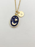Gold Moon Star Galaxy Charm Necklace, N5887