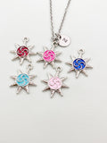 Silver Sun Charm Necklace, N5889