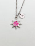 Silver Sun Charm Necklace, N5889