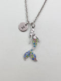 Silver Mermaid Charm Necklace, N5896