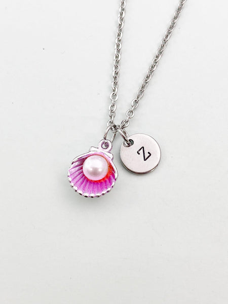Silver Pearl Shell Charm Necklace, N5898