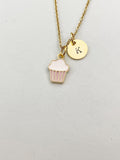 Gold Cupcake Charm Necklace, N5903